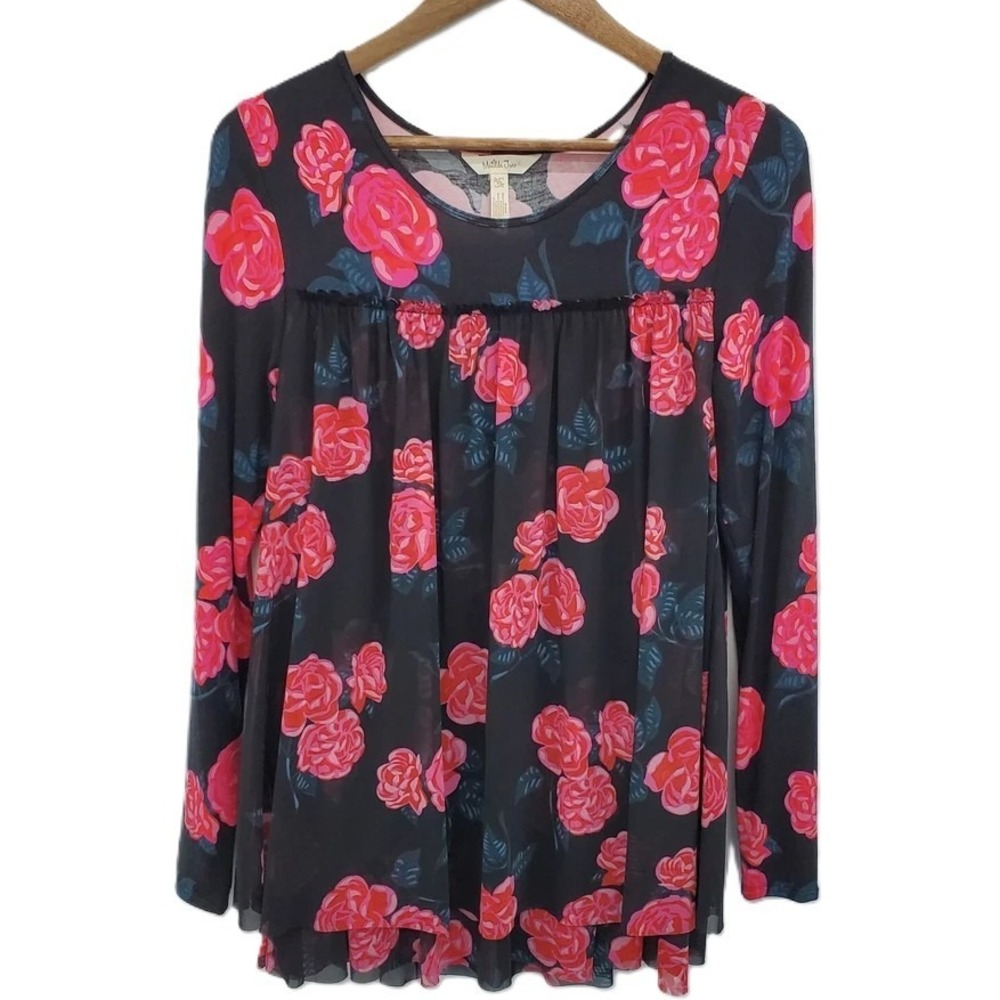 Matilda Jane Womens XS Floral Babydoll Top‎ Boho Romantic Cottagecore Layering